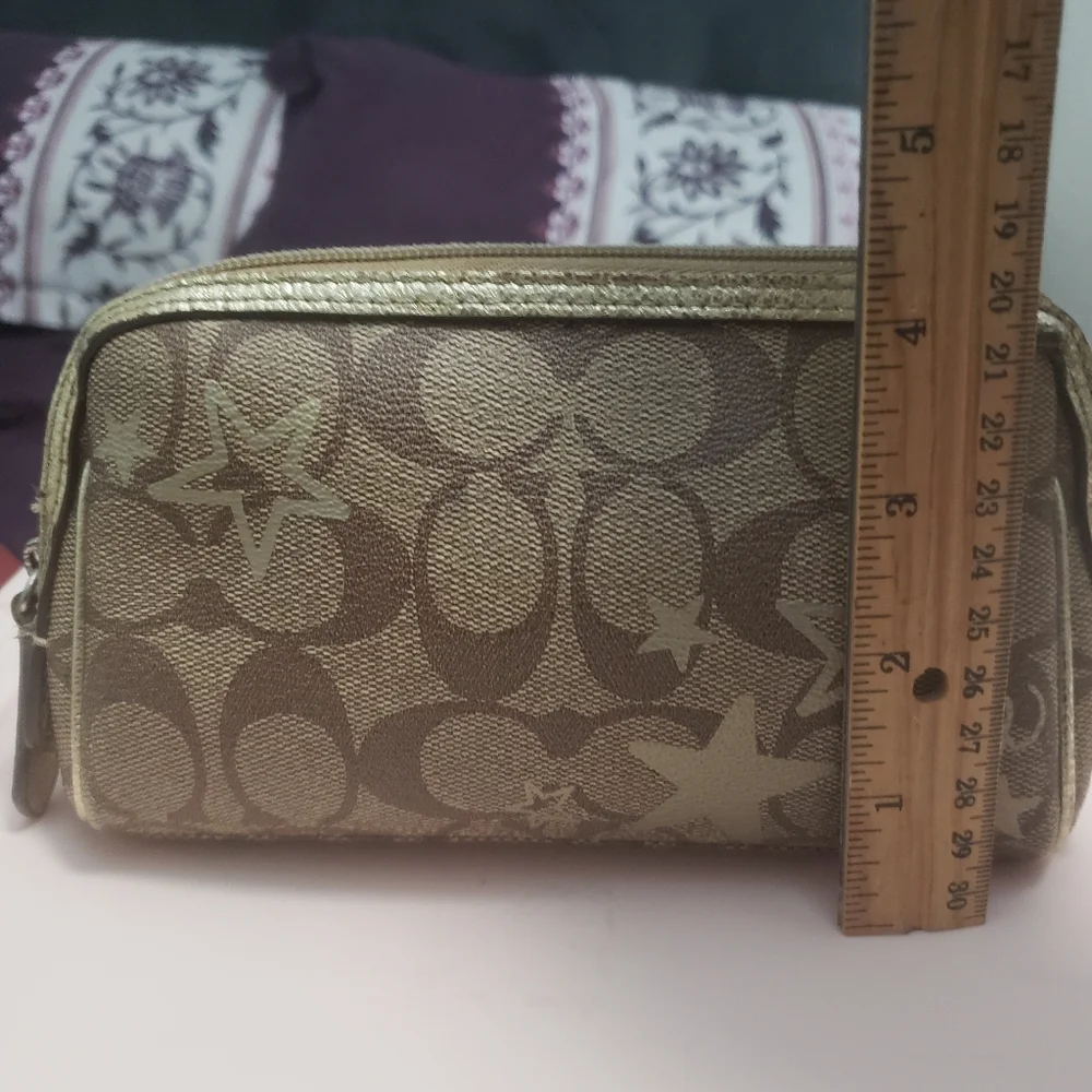 Coach Red Leather Cosmetic Toiletry Case